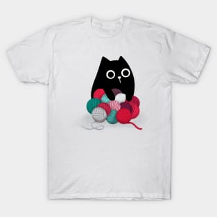 Cat and Yarn Stash T-Shirt